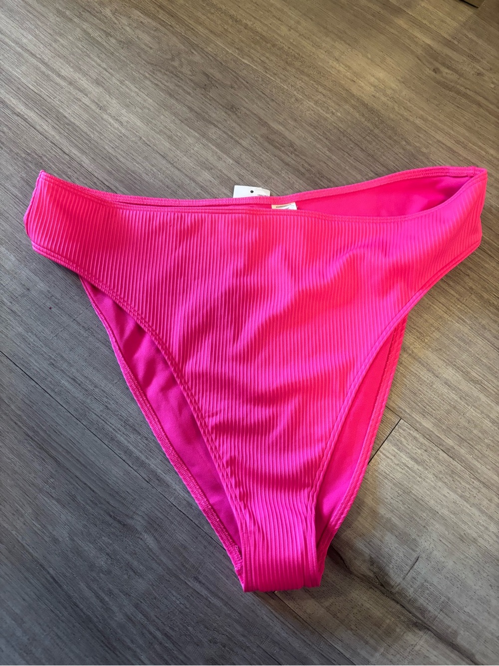 Hollister Bright Pink Ribbed Women’s Swim Bottom